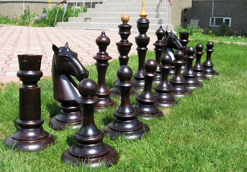 большие деревянные шахматы